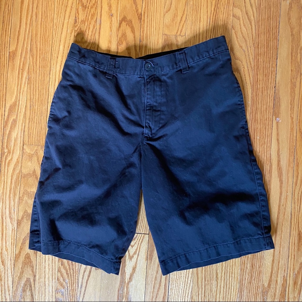 Brown Flat Front Shorts